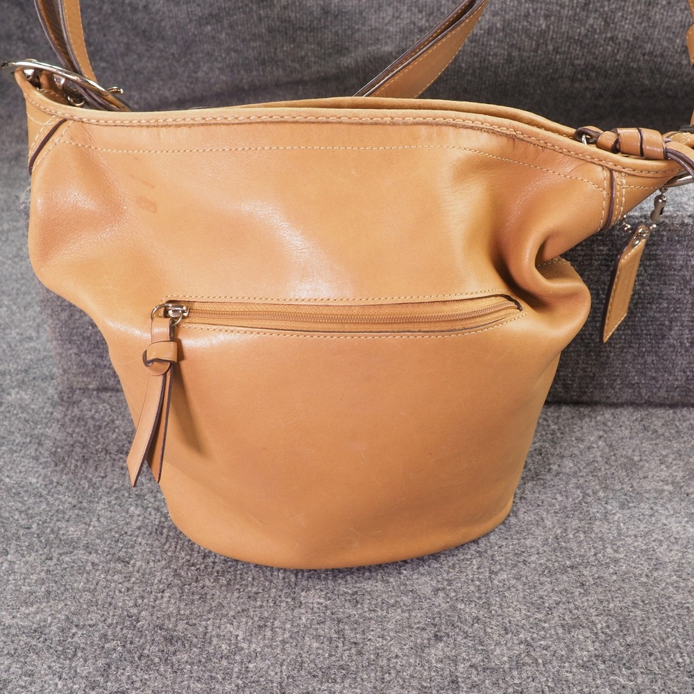 Coach Bleecker F13353 Bucket Bag British Tan Leather Shoulder Crossbody - Picture 16 of 16